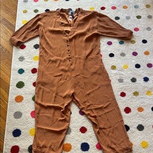 Annabelle Copper Button-Up Top